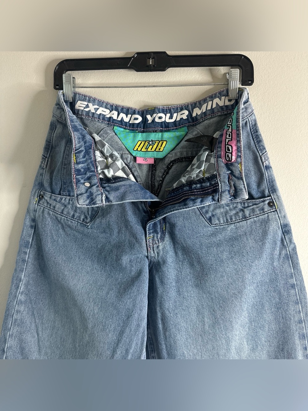 ACID Blue Wide-Leg Flare Jeans - Expand Your Mind